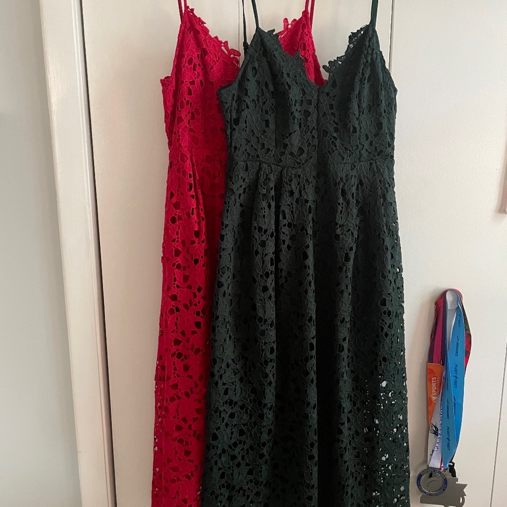 NWT ASTR the Label Lace A Line Midi dress Size M